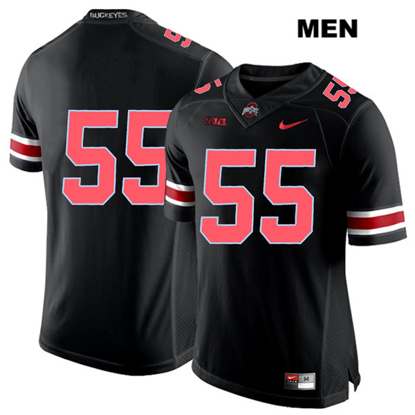 Ohio State Buckeyes Men's Malik Barrow #55 Red Number Black Authentic Nike No Name College NCAA Stitched Football Jersey VQ19C45NR